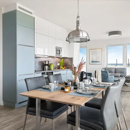 Daire Beachterracefour- Eg, Meerblick, Terrasse, Kamin, Sauna Olpenitz