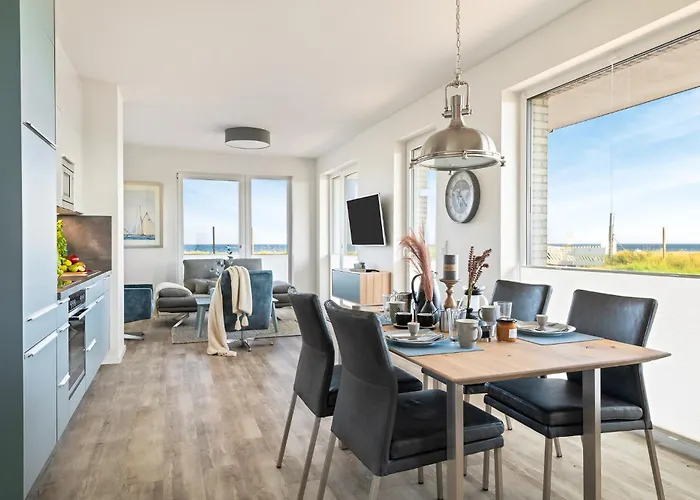 Appartement Beachterracefour- Eg, Meerblick, Terrasse, Kamin, Sauna