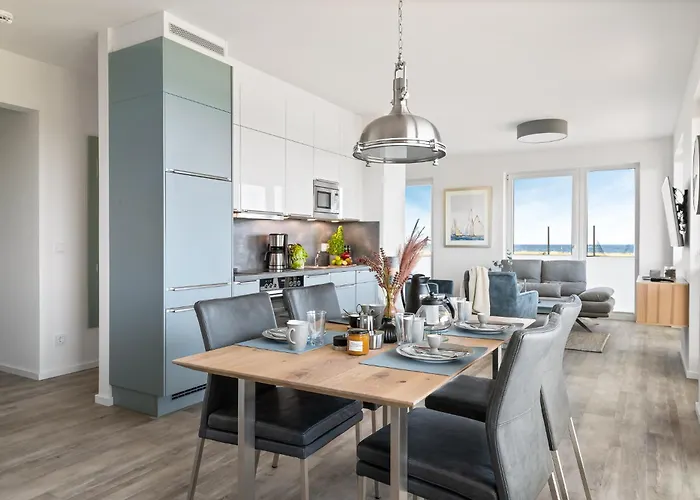 Appartement Beachterracefour- Eg, Meerblick, Terrasse, Kamin, Sauna Olpenitz